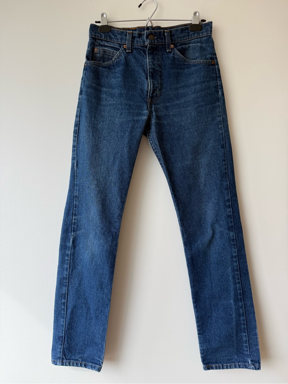 Vintage Levi's 505 Orange Tab Straight Leg Blue Jeans Waist 28in